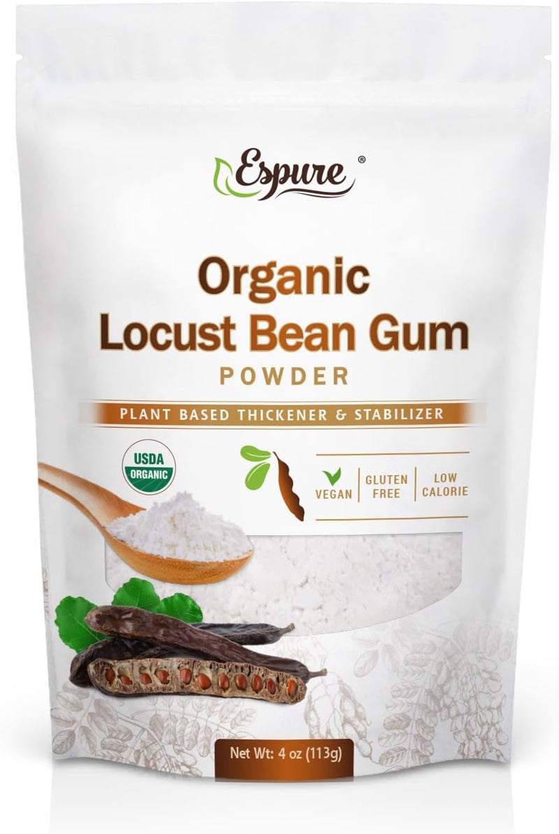 Espure Organic Locust Bean Gum Powder - 4oz, USDA Certified Organic, Non-GMO, Vegan - Image 1